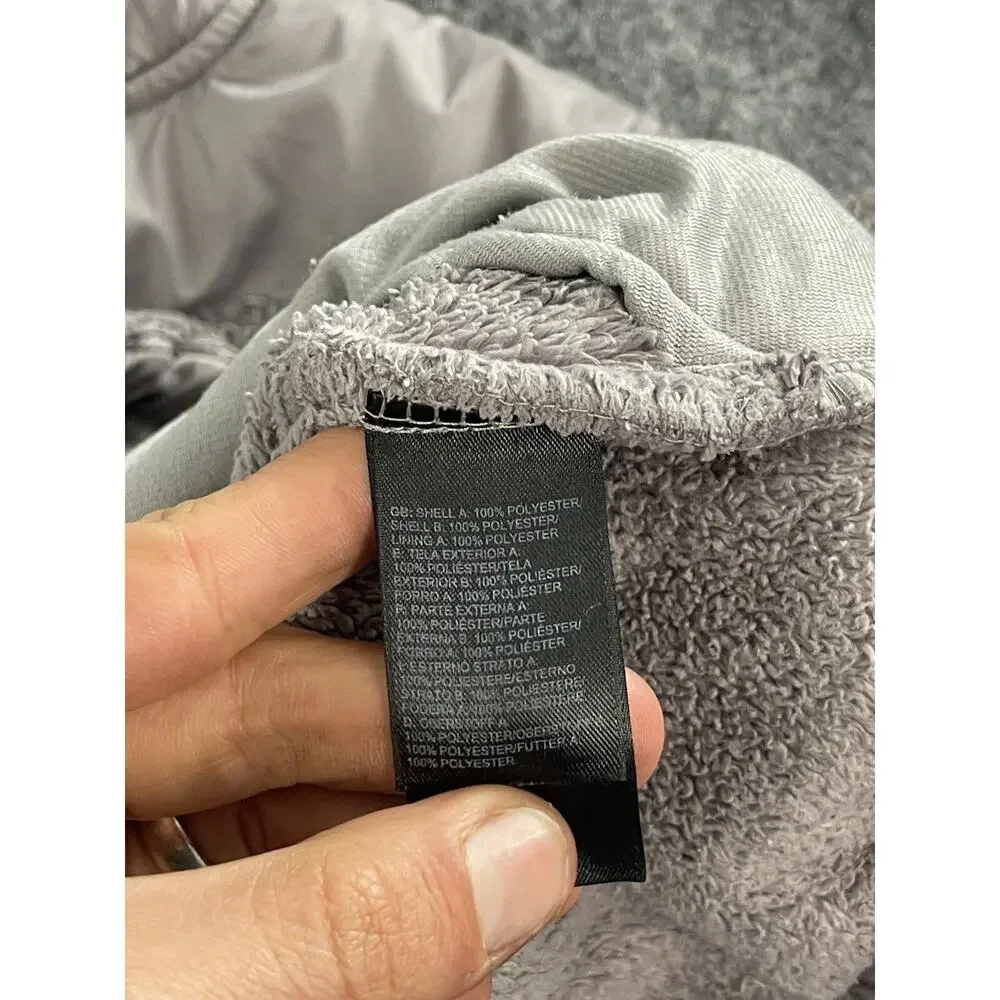 The North Face Jacket Womens Medium Gray Hooded Fleece Full Zip Pockets N19
